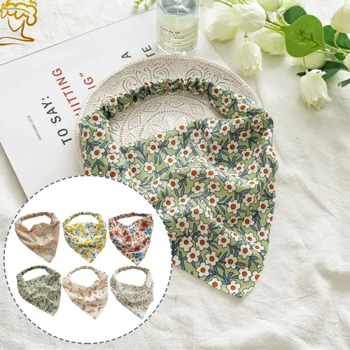 Pañuelos Elásticos Para Cabello Estampados Florales, Diadema