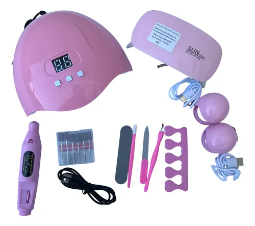 Kit Inicial Manicuria Gel Esmalte Removedor Cabina Led/ Uv