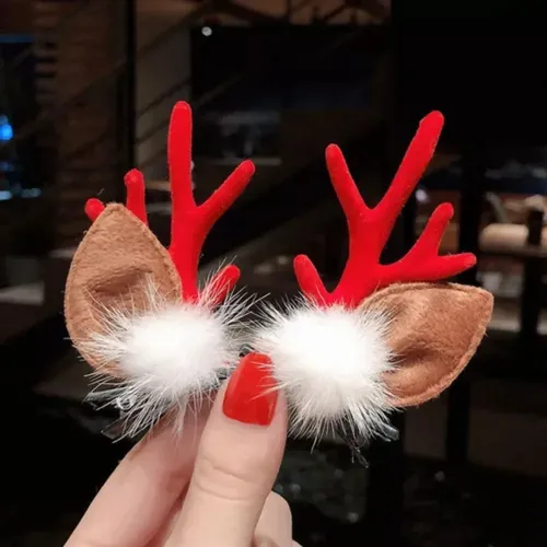 8 Pinzas Navideñas Para Niñas, Accesorios Para El Cabello