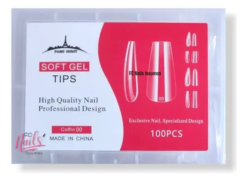 Tips Para Soft Gel Y Press On Nails Paris Night 100 Un.