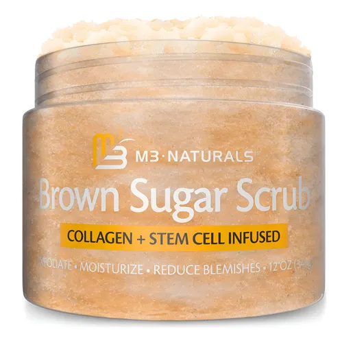 Sugar Scrub M3 Naturals Brown Con Colágeno Y Células Madre,