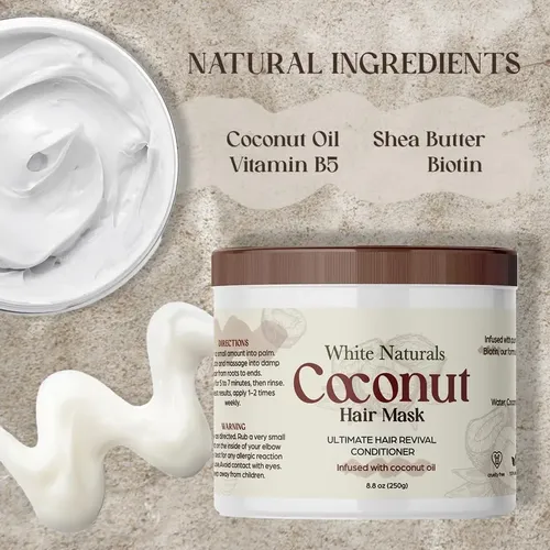 Mascarilla Capilar White Naturals Organic Coco Para El Creci