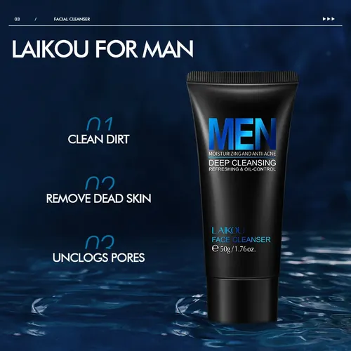 Limpiador Facial Laikou Para Hombre – Deep Cleansing 50g