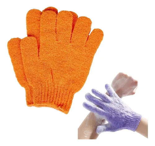 Guantes Exfoliante Limpieza Corporal Piel Baño Ducha X Par