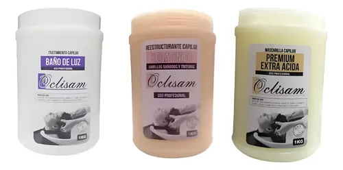 Kit X 3 Máscaras Cabellos Dañados – Pote Kilo – Pelo Oclisam