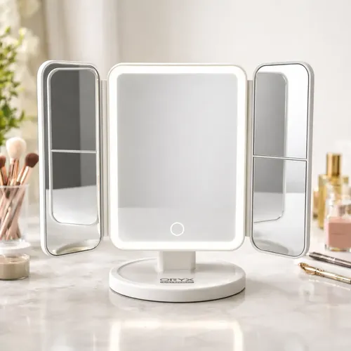 Espejo De Maquillaje Con Aumento 1x/2x/3x Luz Led 3 Modos