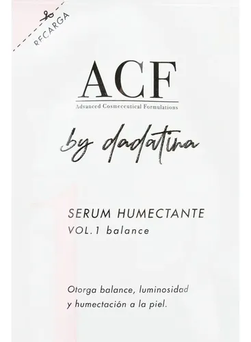 Acf By Dadatina Serum Refill Humectante Vol 1 Vegano Local