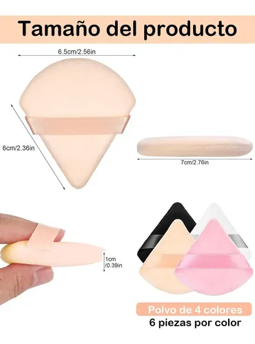 Kit 24 Borlas Para Polvo Maquillaje Esponja Facial Base Cos