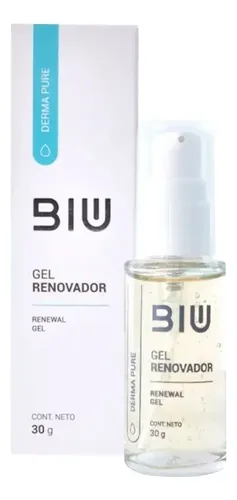 Biu Gel Facial Renovador Derma Pure 30g Minimizador De Poros Sin Parabenos