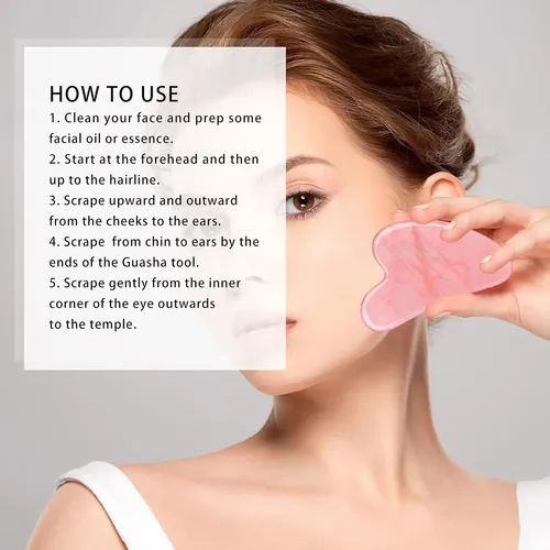 Gua Sha Jade Morado Facial Y Corporal Antipuff