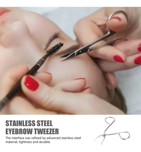 Stainless Steel Eyebrow Tweezer Silver Color For Grooming