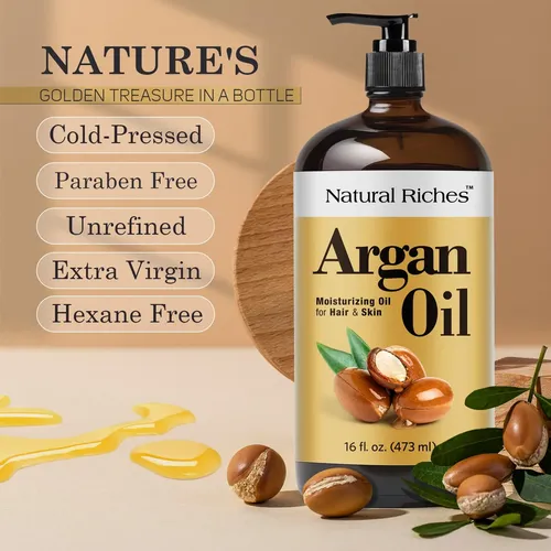 Aceite De Argán Natural Riches 473ml Hidratante Capilar