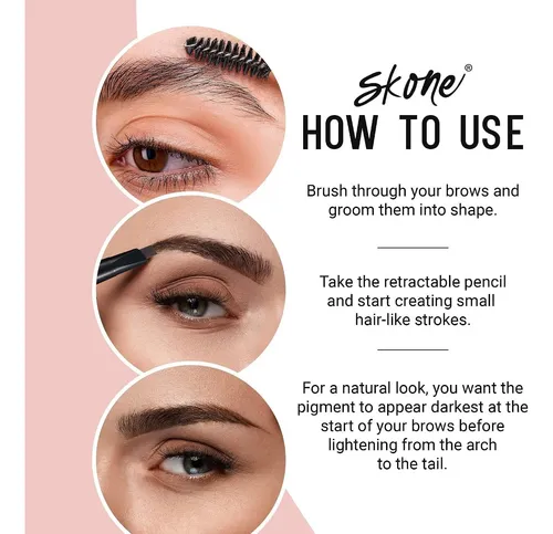 Lápiz De Cejas A Prueba De Agua Skone Brow Wand Chocolate