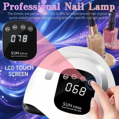 Secador De Uñas Led Uv 320w Profesional Con Sensor Y Timer