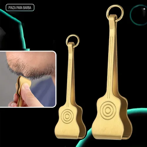 Pinzas Precisión Acero Inoxidable Dorado Para Cejas Y Barba