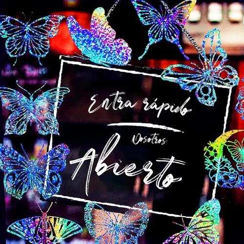 100pc Pegatina De Mariposa De Brillo Holográfico
