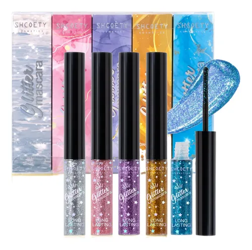 Set 5 Máscaras De Pestañas Agua Resistente Rizadas Shcoety