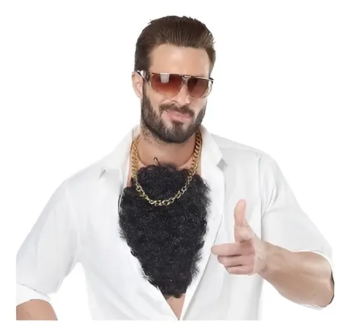 Peluca Pelo Para Pecho Gigolo Pimp Cotillon Disfraz