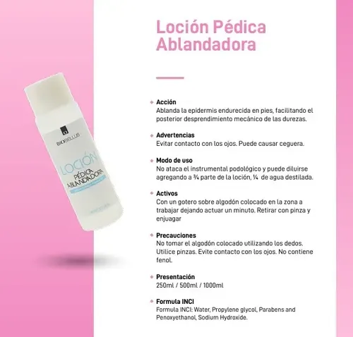 Loción Pédica Ablandadora Biobellus 1000ml Fragancia Neutro Tipo De Envase Botella