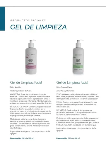 Gel Limpieza Facial Piel Mixta Zinc Hamamelis X 500 Ml Libra