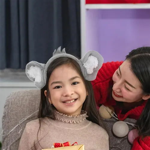 2 Diademas De Pelo De Koala De Peluche Con Orejas De Animal