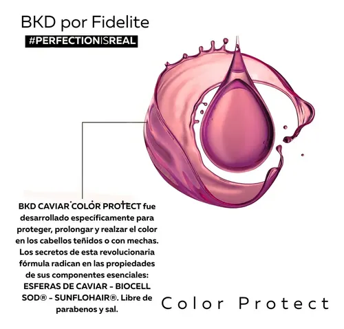 Acondicionador Fidelite BKD Color Protect para Cabello Teñido con Caviar, Pack de 5