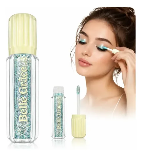 Sombra Liquida Tono 04 Para Ojos Brillante Glitter Maquillaje Rostro Veoquiero