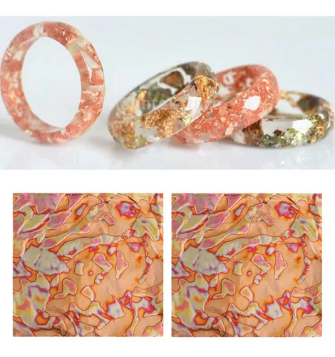 50 Hojas De Pan De Oro De Colores Para El Patrón De