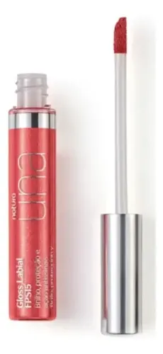 Brillo de labios Fps 15 Natura Una 8 ml Color Red 100 vermello