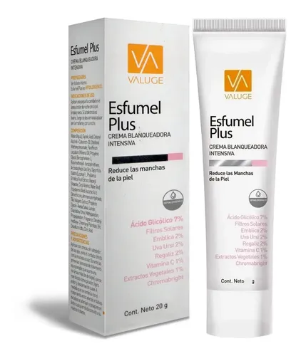 Esfumel Plus Crema Blanqueadora Intensiva Manchas Valuge 20g