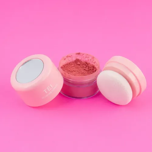Blush Tei Rubor Volatil Con Esponja Aplicadora Y Espejo
