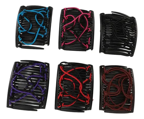 Wg Pinzas Elásticas For El Cabello, Paquete De 6 Peines,