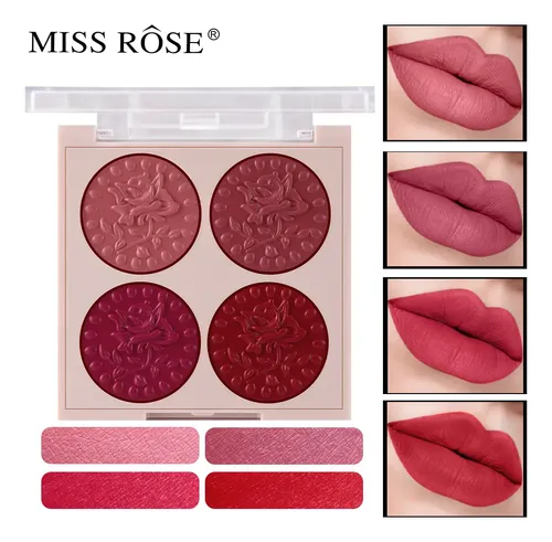 Set 2 Paletas Labios 4 Colores Hidratante Larga Duracion Fac