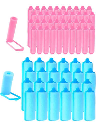 64 Rulos De Esponja Para Cabello En 2 Tamaños Para Peinado