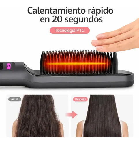 Cepillo Alisador Eléctrico Portátil Ajustable
