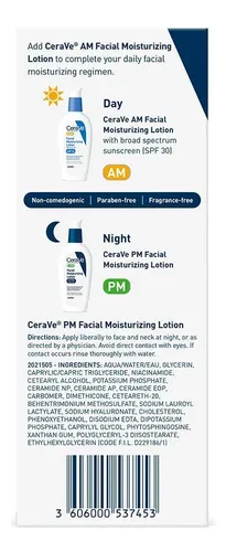 Loción Hidratante Facial Y Crema De Noche Cerave Pm
