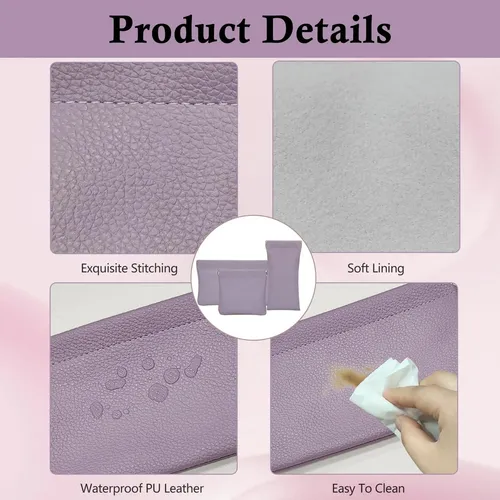 Set De 3 Bolsas De Maquillaje Hapforever, Color Morado, Cier