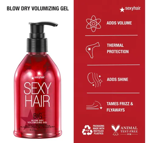 Gel Voluminizador Sexyhair Big Blow Dry 250 Ml 72 H Hold