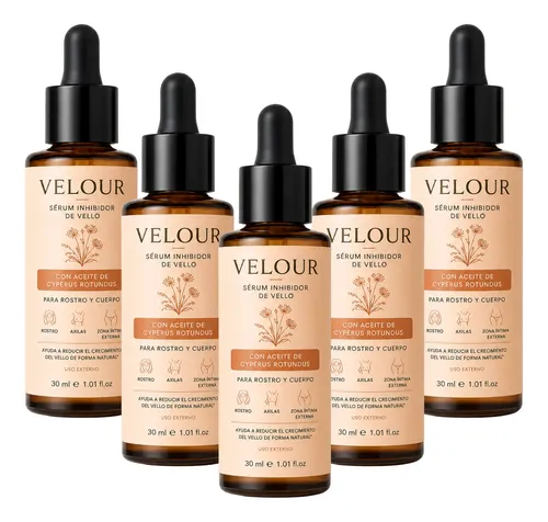 Velour Aceite Para Cuidado Corporal Piel Suave 30ml Pack X5