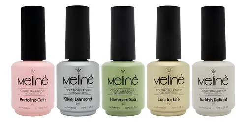 Meliné Kit X5 Esmaltes Gel Semipermanente Uñas Manicuría