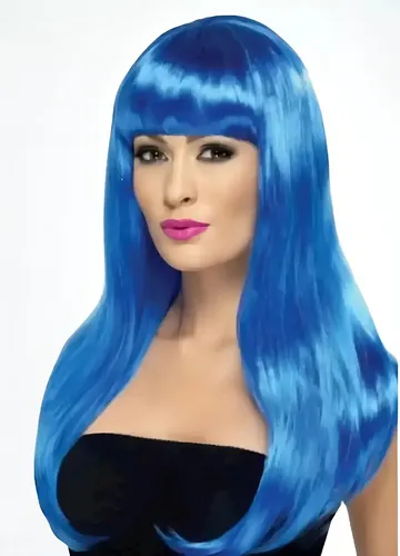 Party Store Lacio largo peluca color azul