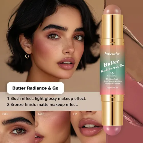 Blush Stick, Paleta De Sombras De Ojos Y Lápiz Labial: Set C
