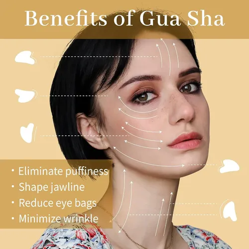 Herramienta Gua Sha Jade Natural Para Masaje Facial