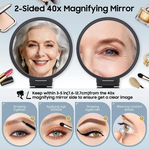 Espejo De Maquillaje B Beauty Planet 40x Plegable De Doble C