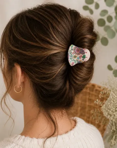 Broche Pinza Piraña P/ Pelo Estampado X Mayor X 12 Unidades.