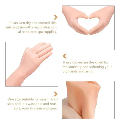 Guantes Hidratantes Beige Antiescaras Para Manos Secas