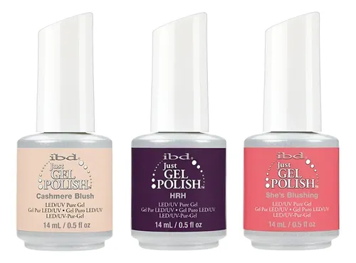 Kit 3 Esmaltes Semipermanente Ibd Gel Cabina Uv Led Uñas