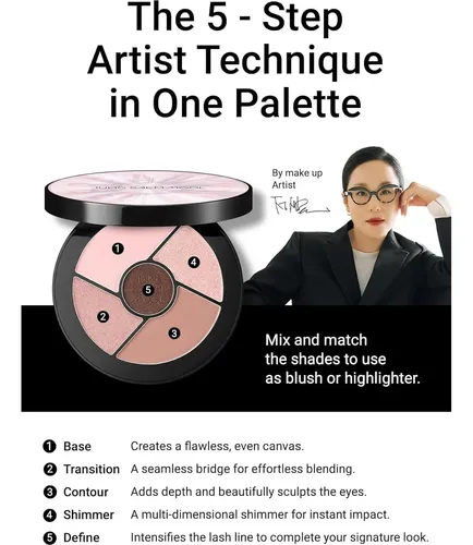 Paleta De Sombras Jung Saem Mool Artist Eye Core 5 Colores