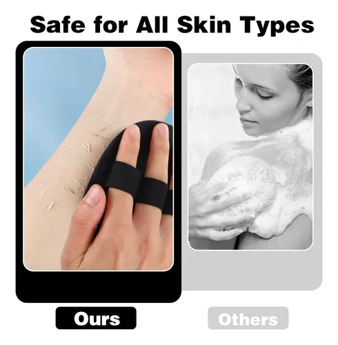 Guantes Exfoliantes Para Baño Y Ducha Color Blanco X4