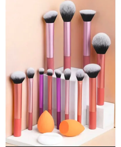 Set De Brochas Y Esponjas Para Maquillaje Profesional Generi